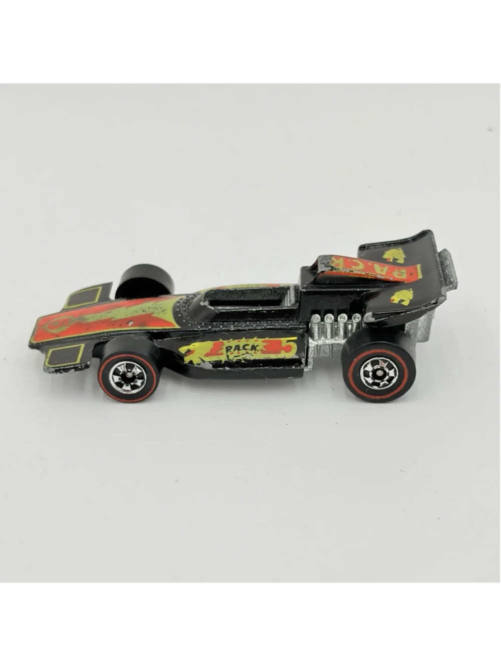 Vintage 1973 Hot Wheels Car Redline FORMULA PACK Black Indy Race F1 P.A.C.K.